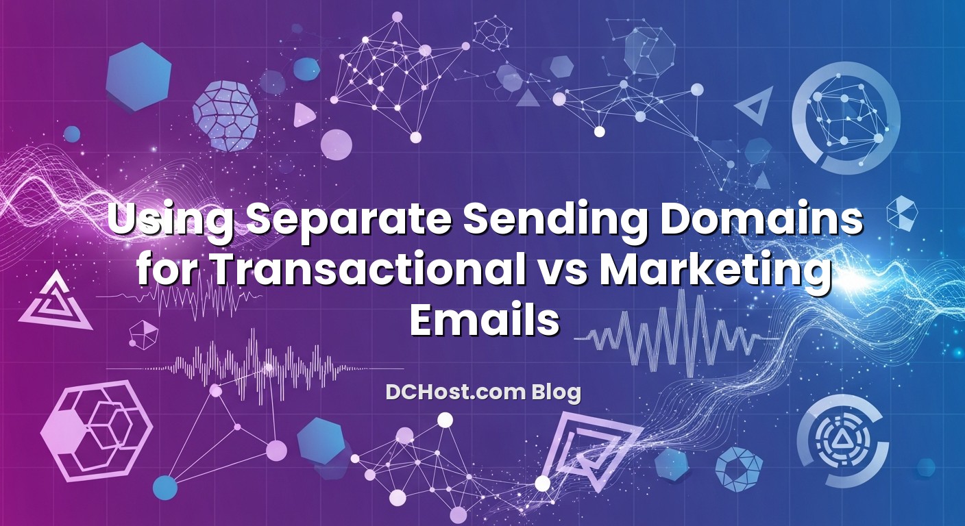 Illustration depicting Using Separate Sending Domains for Transactional vs Marketing Emails concept