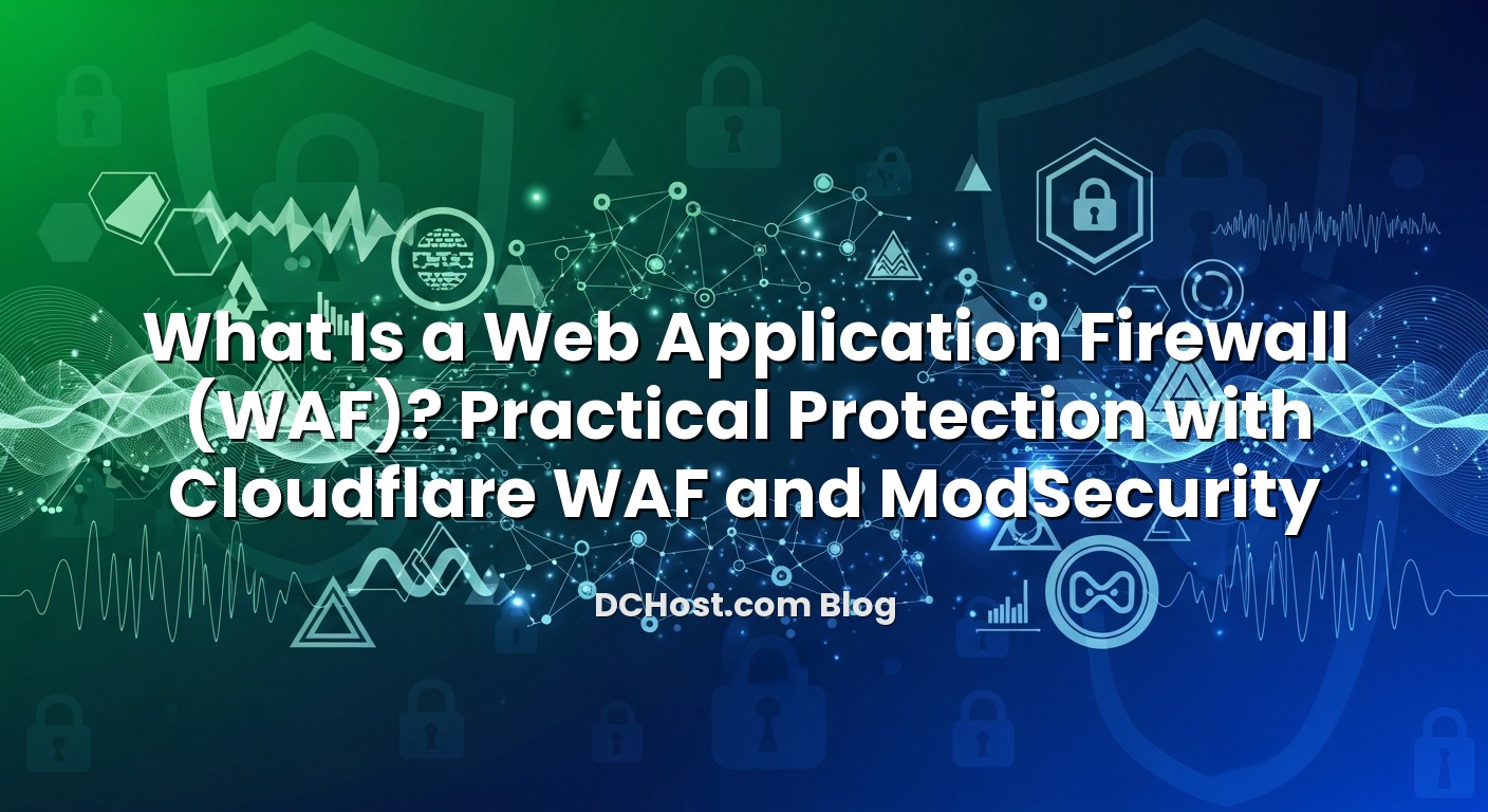 Illustration depicting What Is a Web Application Firewall (WAF)? Practical Protection with Cloudflare WAF and ModSecurity ...