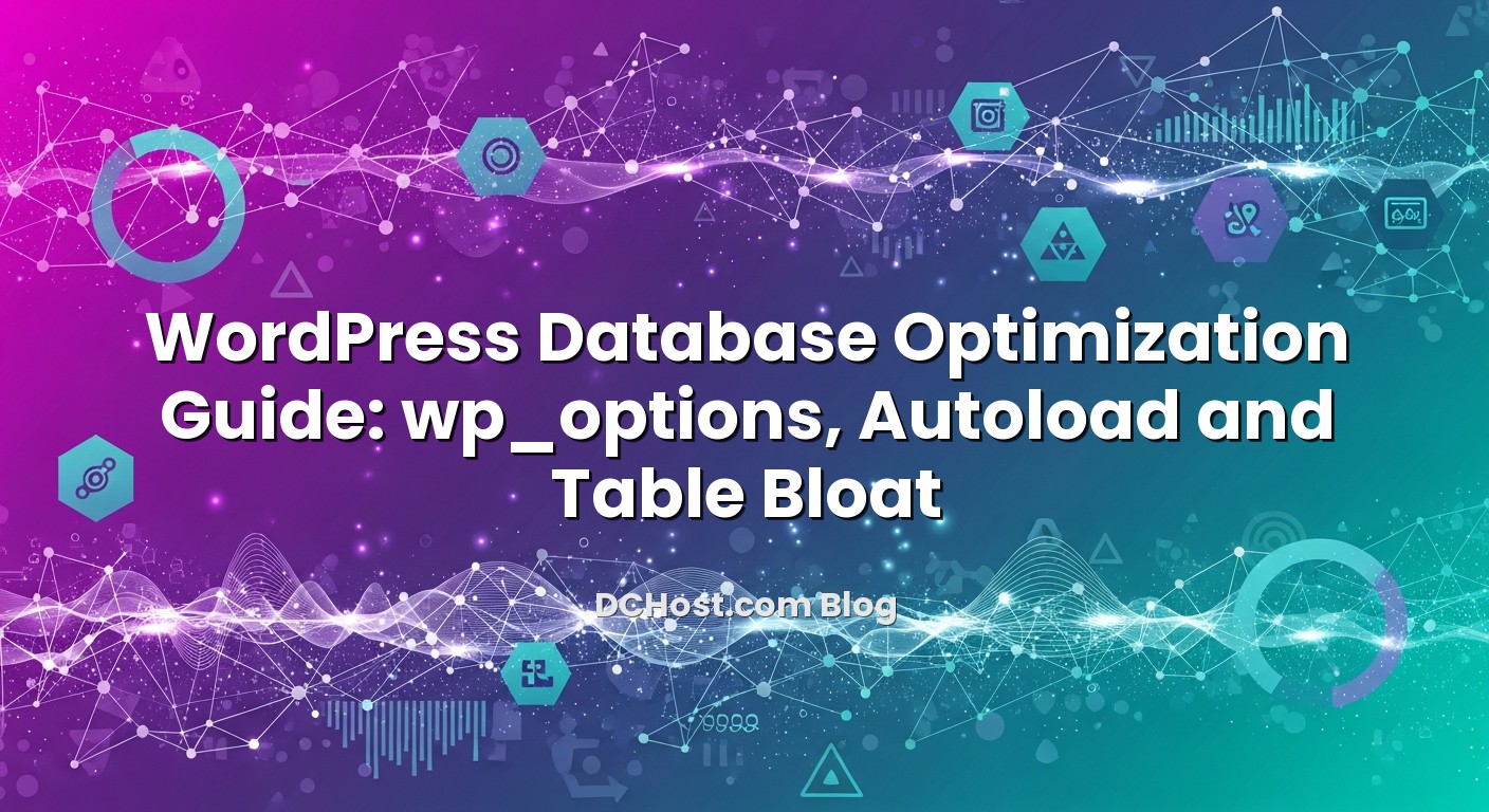 Infographic explaining WordPress Database Optimization Guide: wp_options, Autoload and Table Bloat