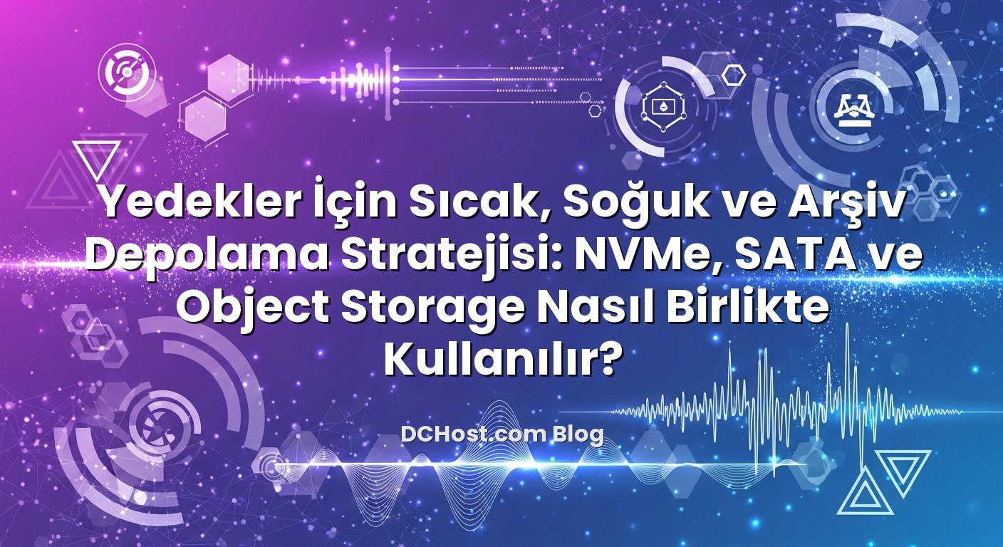 Yedekler İçin Sıcak, Soğuk ve Arşiv Depolama Stratejisi: NVMe, SATA ve Object Storage Nasıl Birlikte Kullanılır? k...