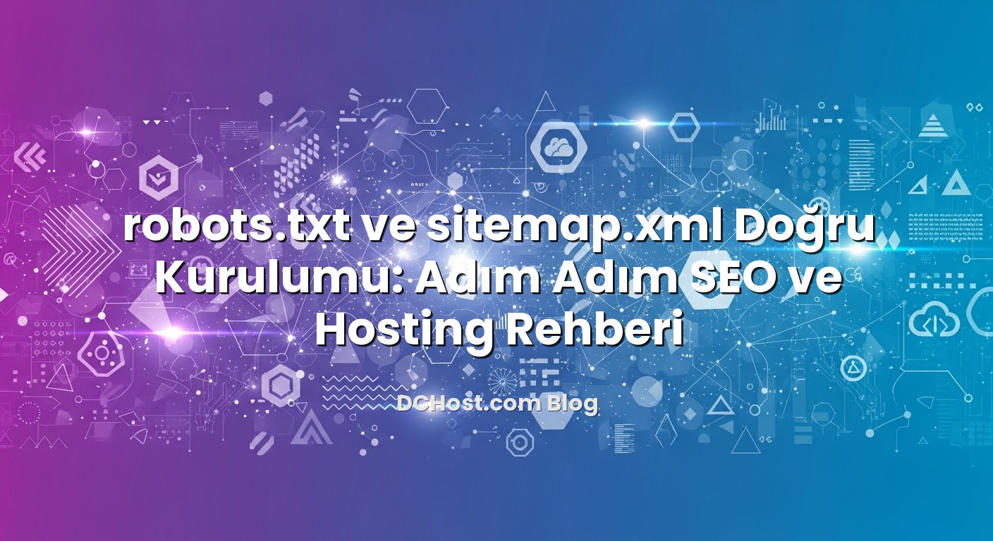 robots.txt ve sitemap.xml Doğru Kurulumu: Adım Adım SEO ve Hosting Rehberi konusunu açıklayan infografik
