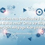 Colocation mu Dedicated Sunucu mu Bulut mu? Orta ve Büyük Projeler İçin Altyapı Karşılaştırması