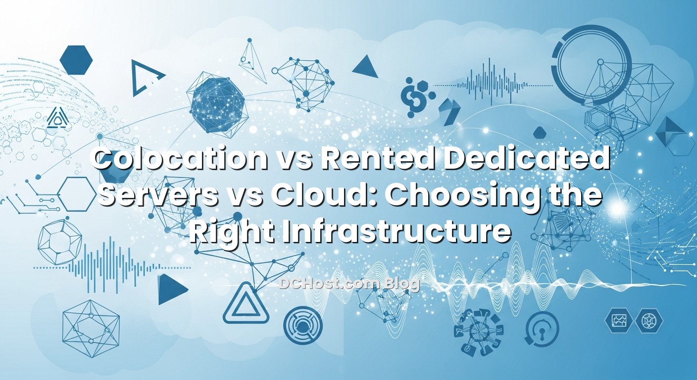Infographic explaining Colocation vs Rented Dedicated Servers vs Cloud: Choosing the Right Infrastructure