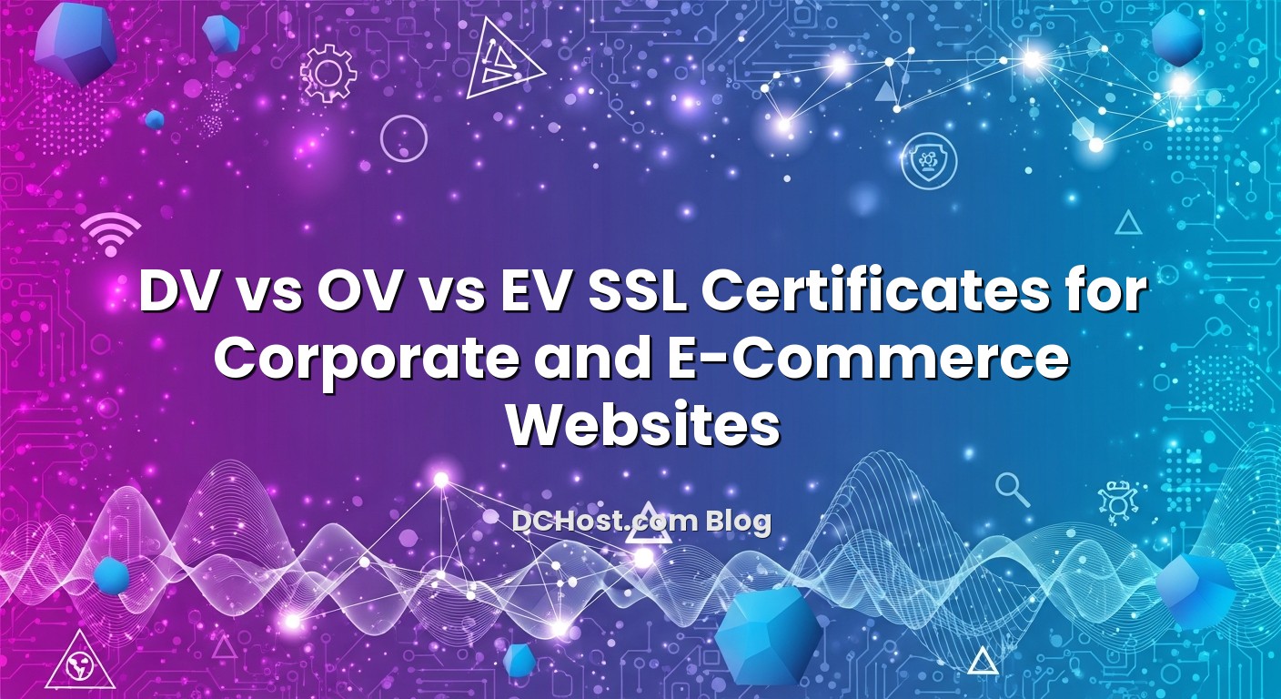 Infographic explaining DV vs OV vs EV SSL Certificates for Corporate and E‑Commerce Websites