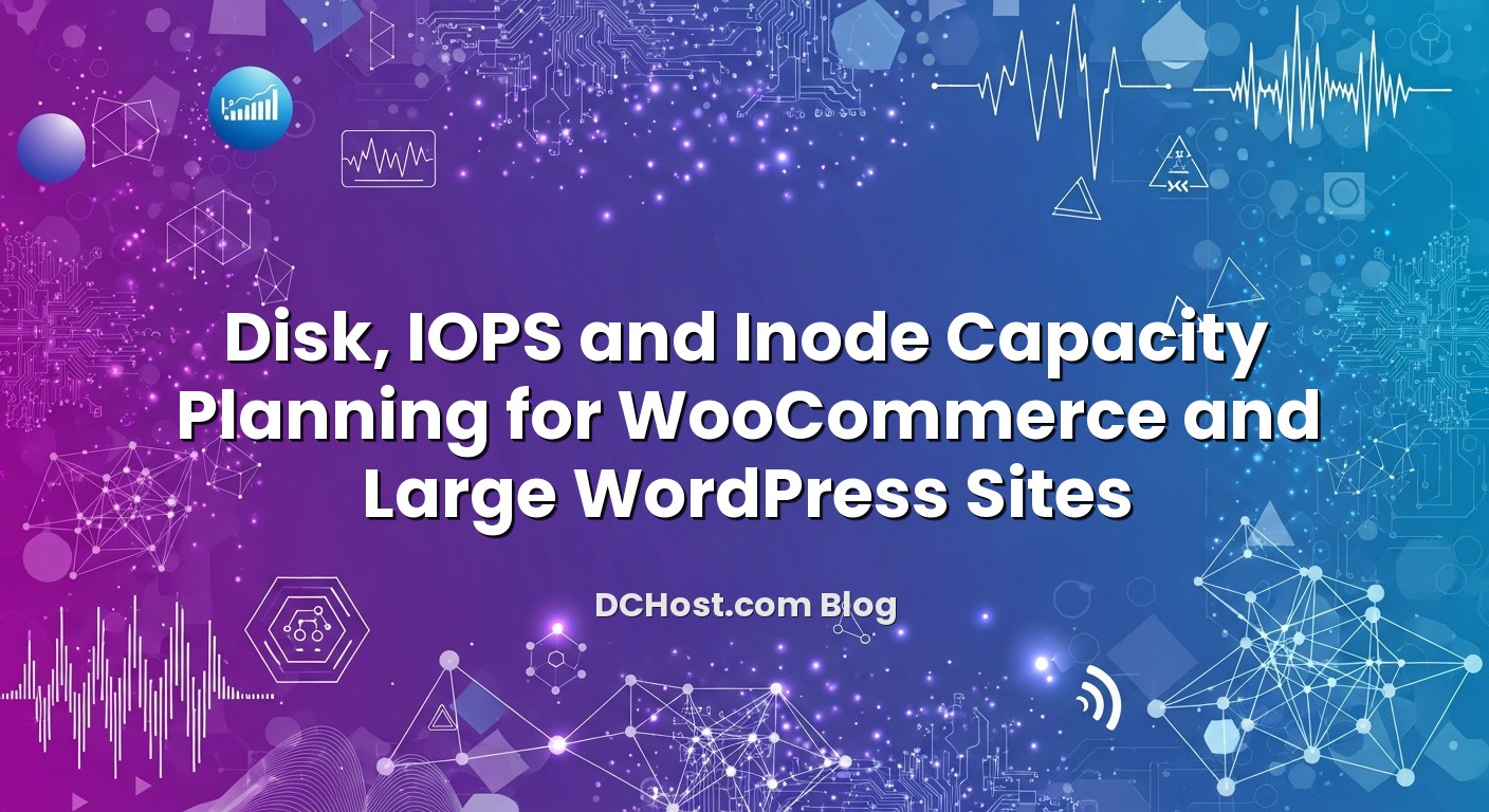 Visual representation of Disk, IOPS and Inode Capacity Planning for WooCommerce and Large WordPress Sites