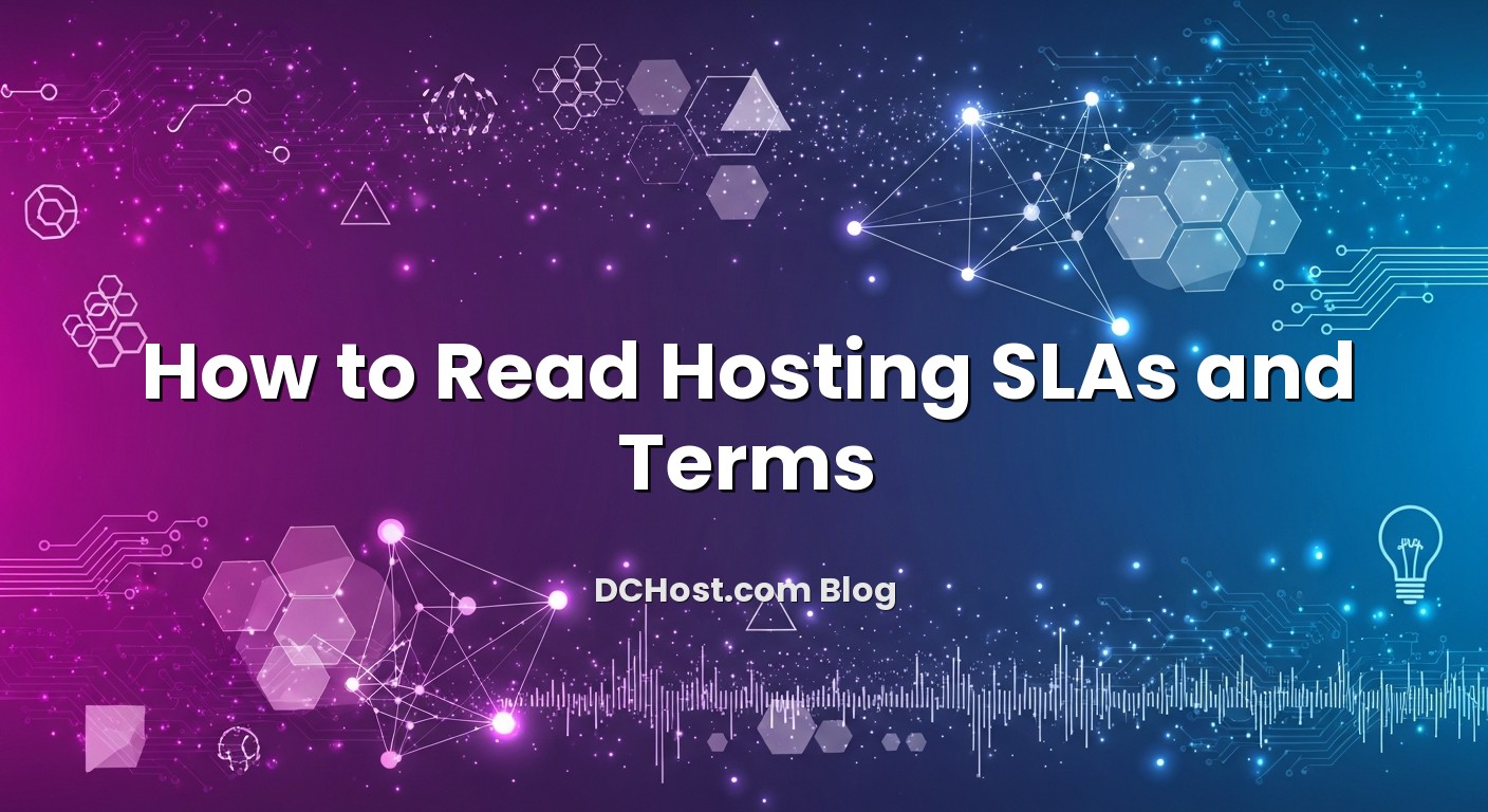 Illustration depicting How to Read Hosting SLAs and Terms concept