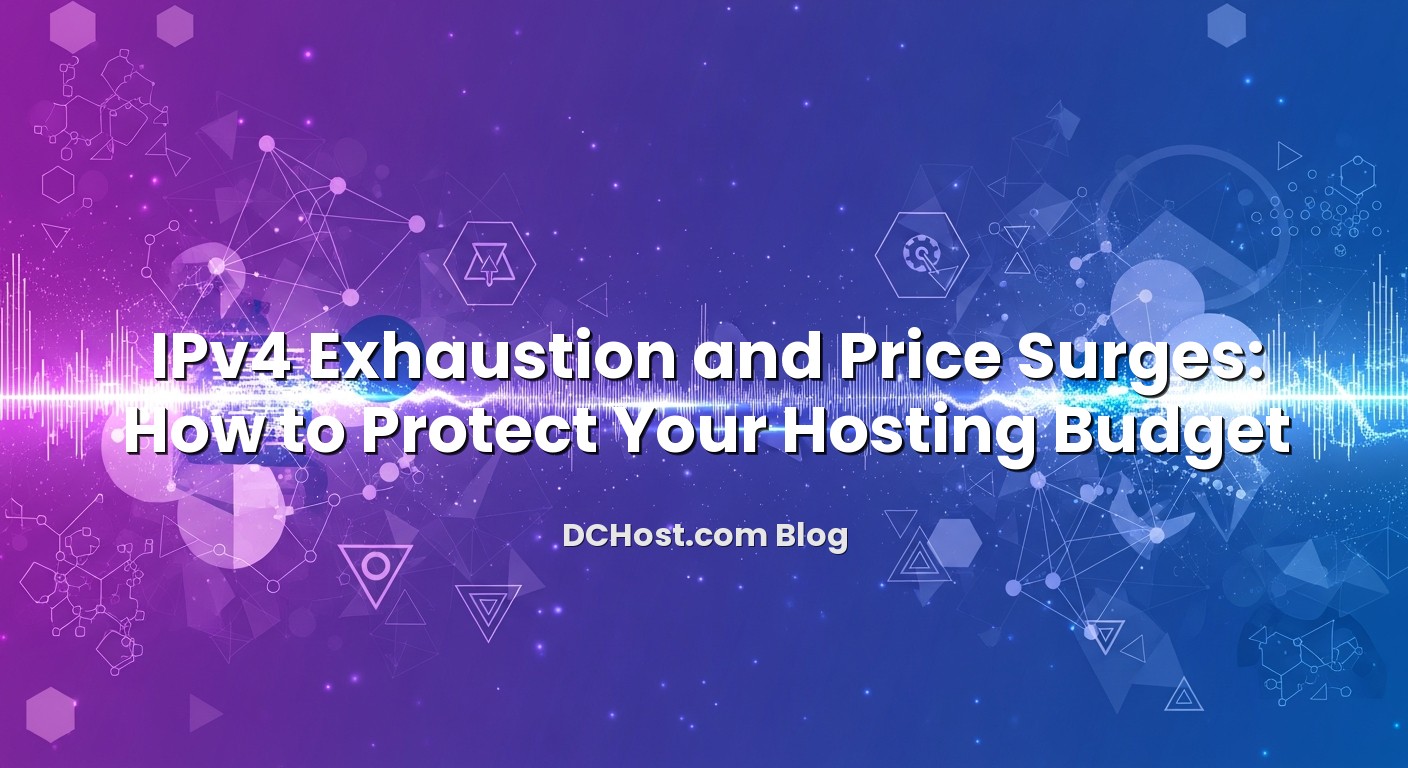 Illustration depicting IPv4 Exhaustion and Price Surges: How to Protect Your Hosting Budget concept