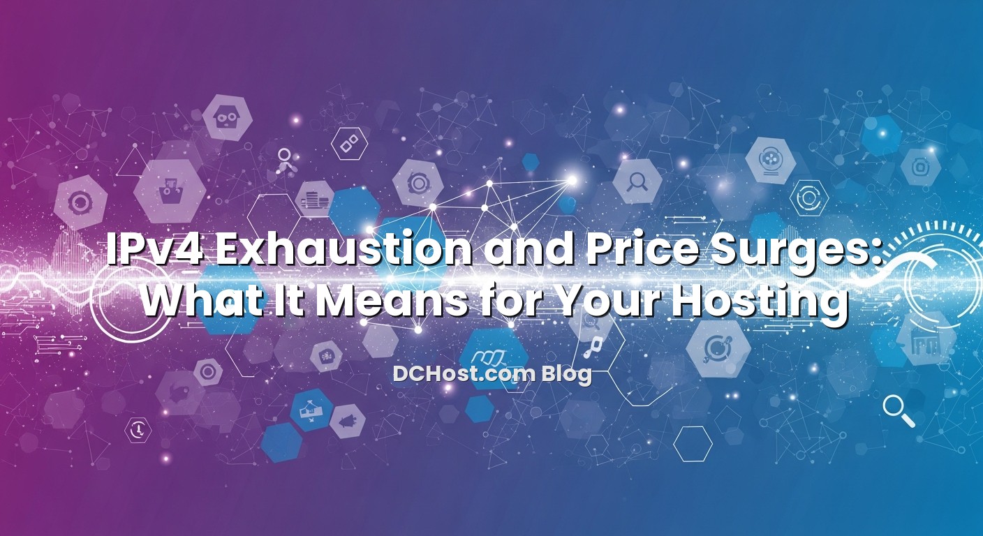 Illustration depicting IPv4 Exhaustion and Price Surges: What It Means for Your Hosting concept