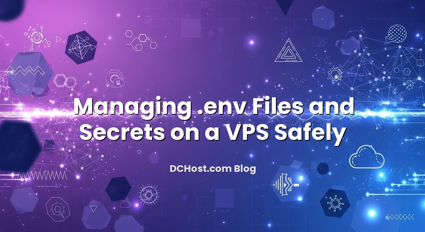 Illustration depicting Managing .env Files and Secrets on a VPS Safely concept