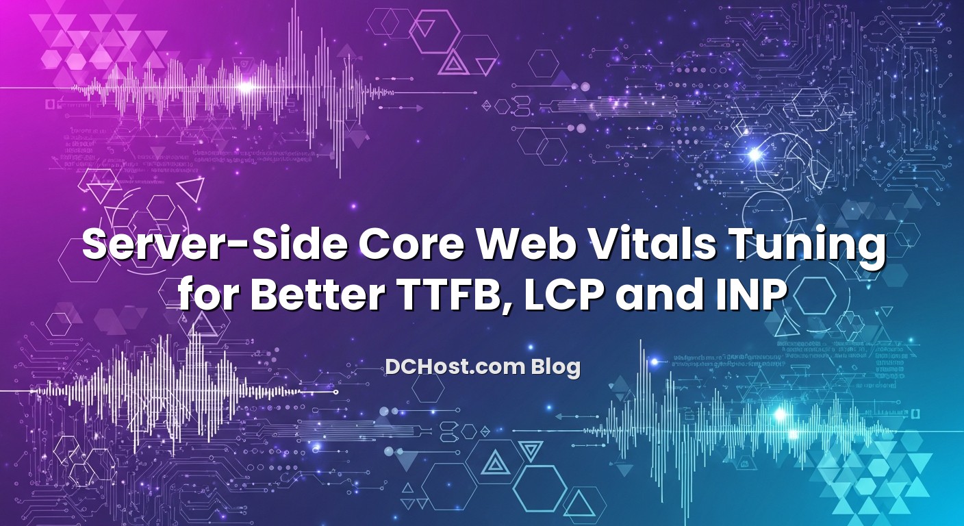 Infographic explaining Server-Side Core Web Vitals Tuning for Better TTFB, LCP and INP