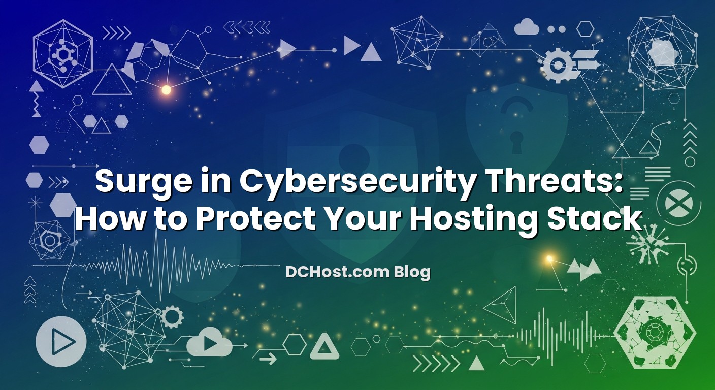 Infographic explaining Surge in Cybersecurity Threats: How to Protect Your Hosting Stack
