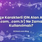 Türkçe Karakterli IDN Alan Adları (.com, .com.tr) Ne Zaman Kullanılmalı?