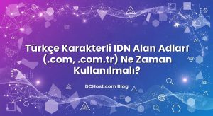Türkçe Karakterli IDN Alan Adları (.com, .com.tr) Ne Zaman Kullanılmalı?