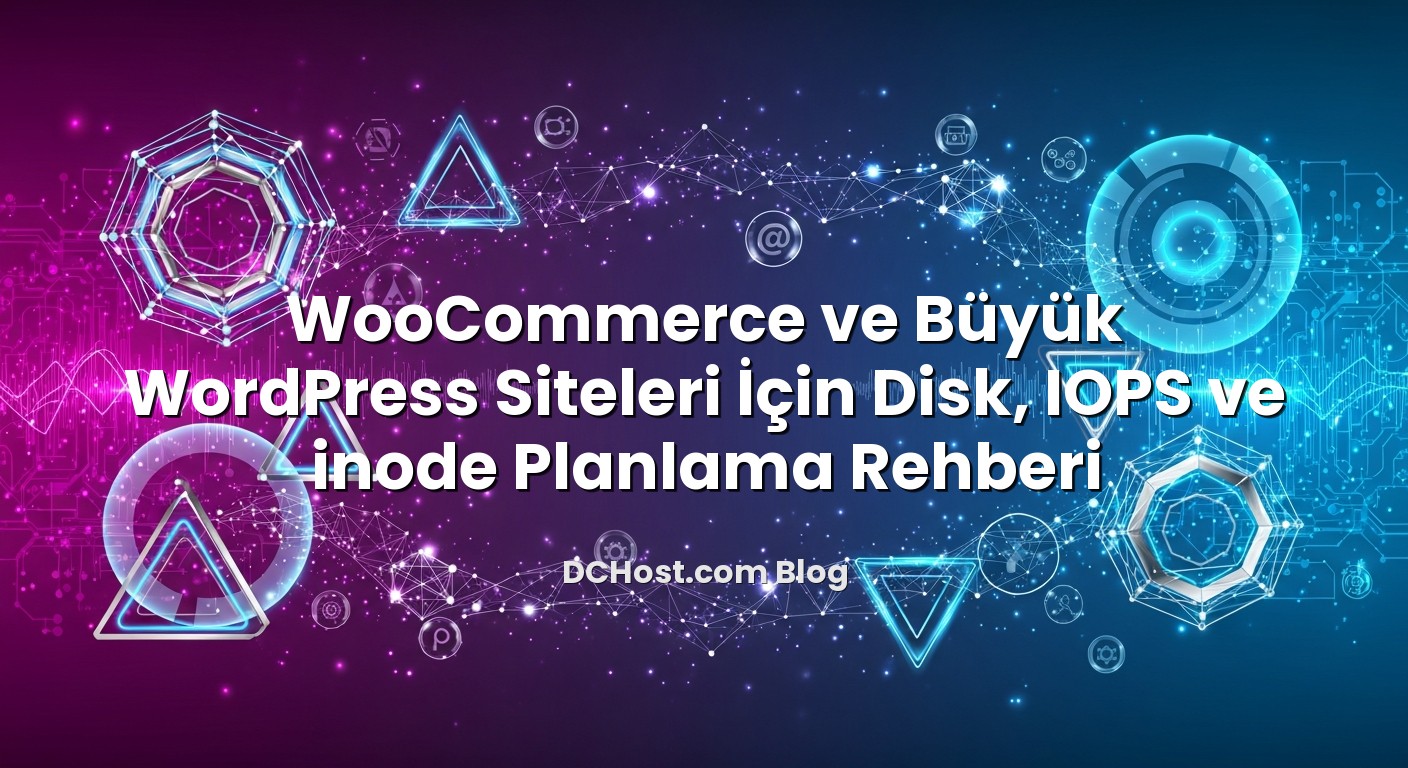 WooCommerce ve Büyük WordPress Siteleri İçin Disk, IOPS ve inode Planlama Rehberi hakkında bilgilendirici görsel