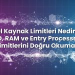cPanel Kaynak Limitleri Nedir? CPU, IO, RAM ve Entry Processes Limitlerini Doğru Okumak
