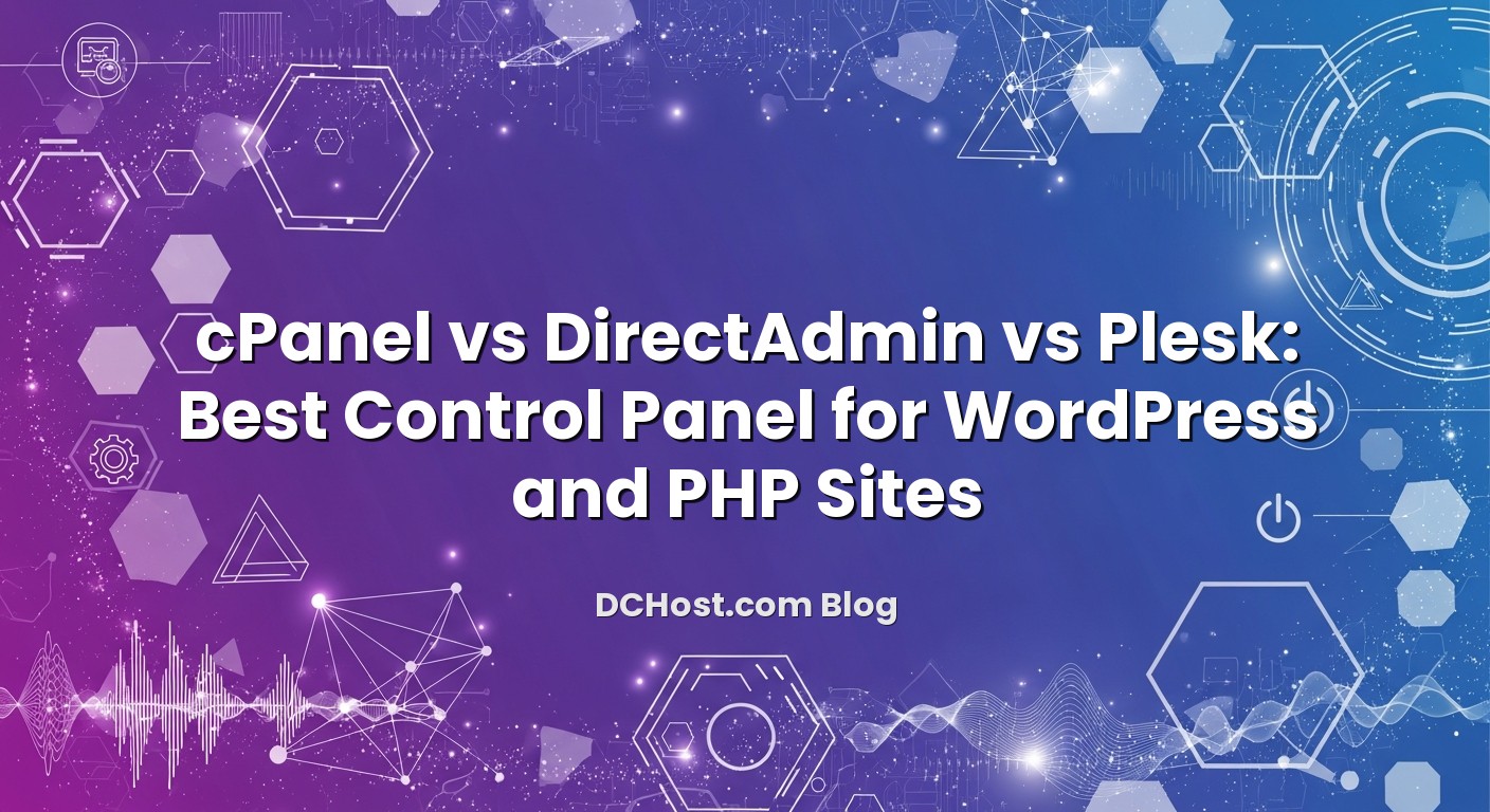 Visual representation of cPanel vs DirectAdmin vs Plesk: Best Control Panel for WordPress and PHP Sites