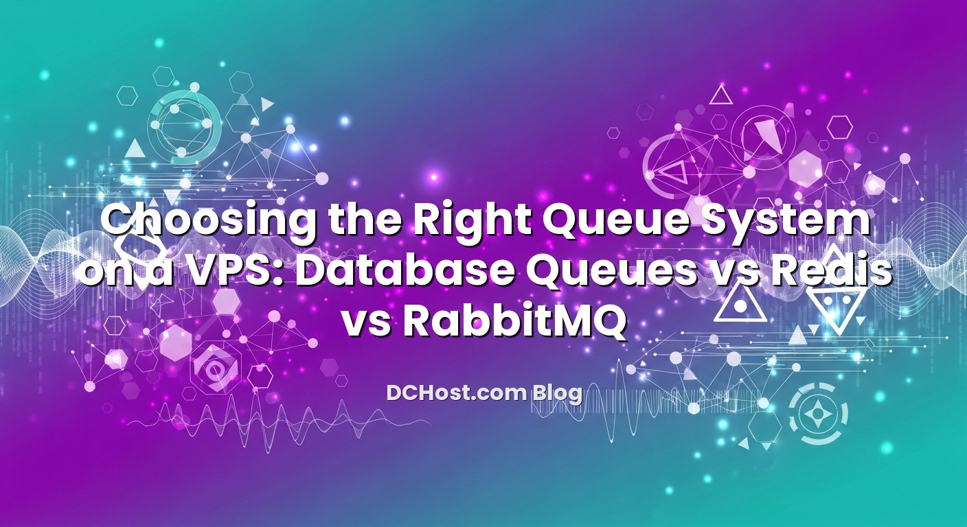 Infographic explaining Choosing the Right Queue System on a VPS: Database Queues vs Redis vs RabbitMQ