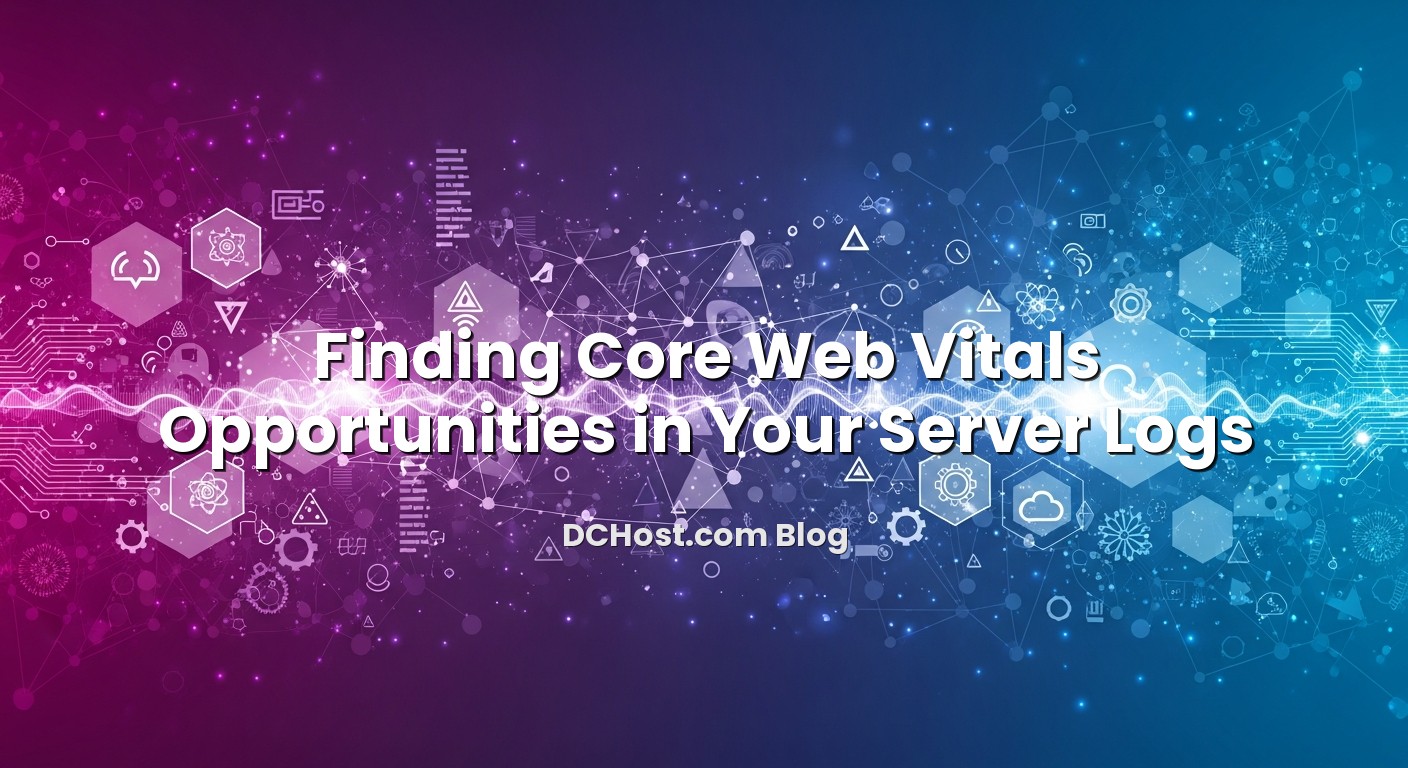 Infographic explaining Finding Core Web Vitals Opportunities in Your Server Logs