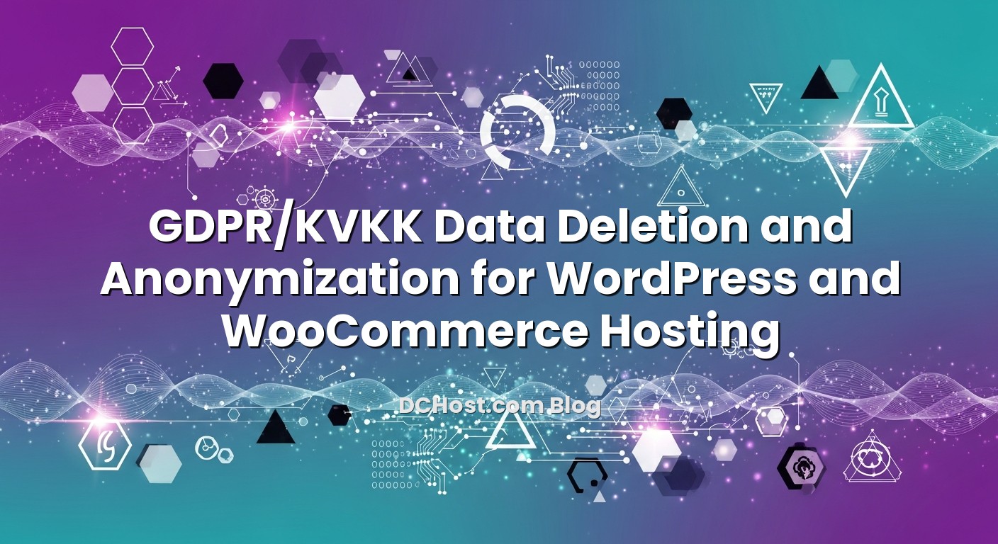 Informative image about GDPR/KVKK Data Deletion and Anonymization for WordPress and WooCommerce Hosting