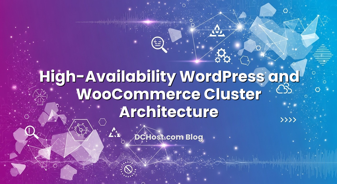 Illustration depicting High‑Availability WordPress and WooCommerce Cluster Architecture concept