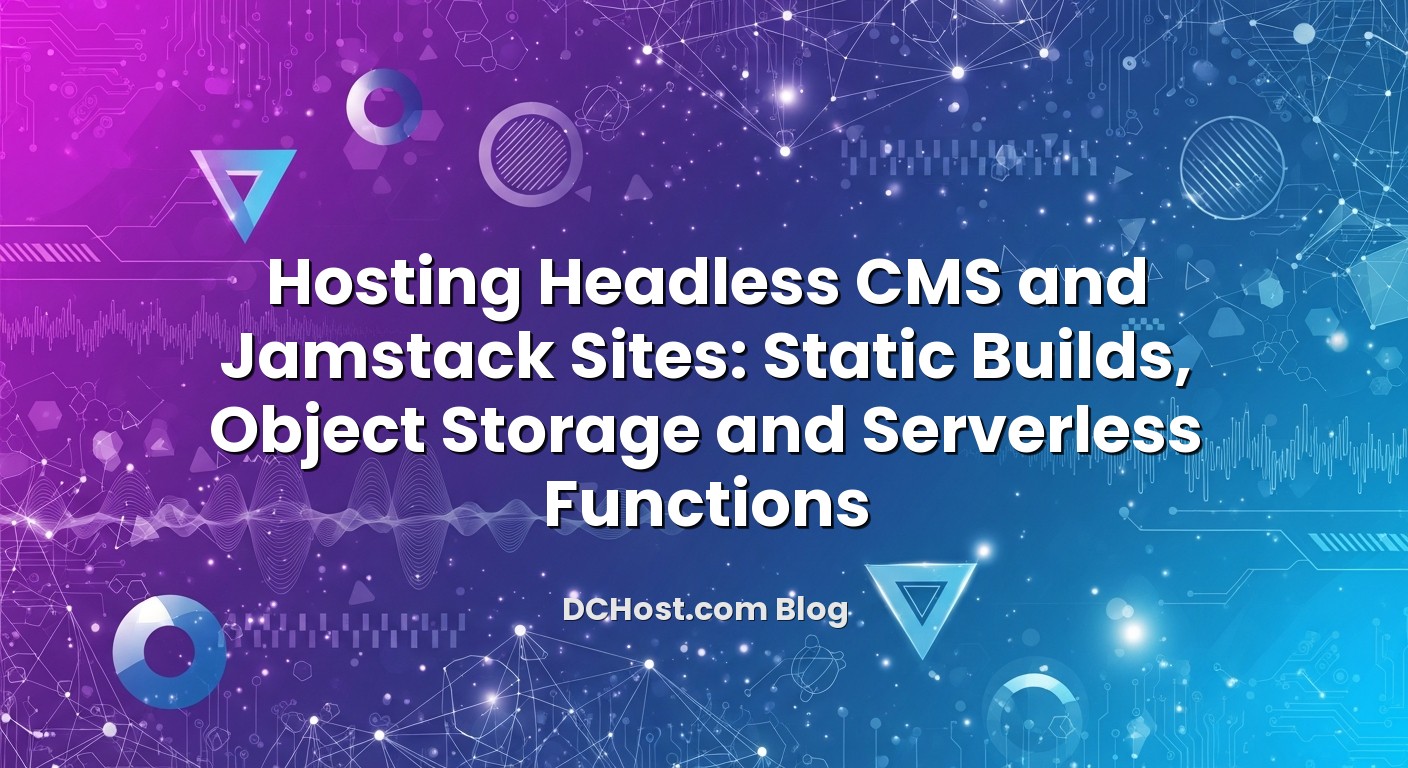 Visual representation of Hosting Headless CMS and Jamstack Sites: Static Builds, Object Storage and Serverless Functions