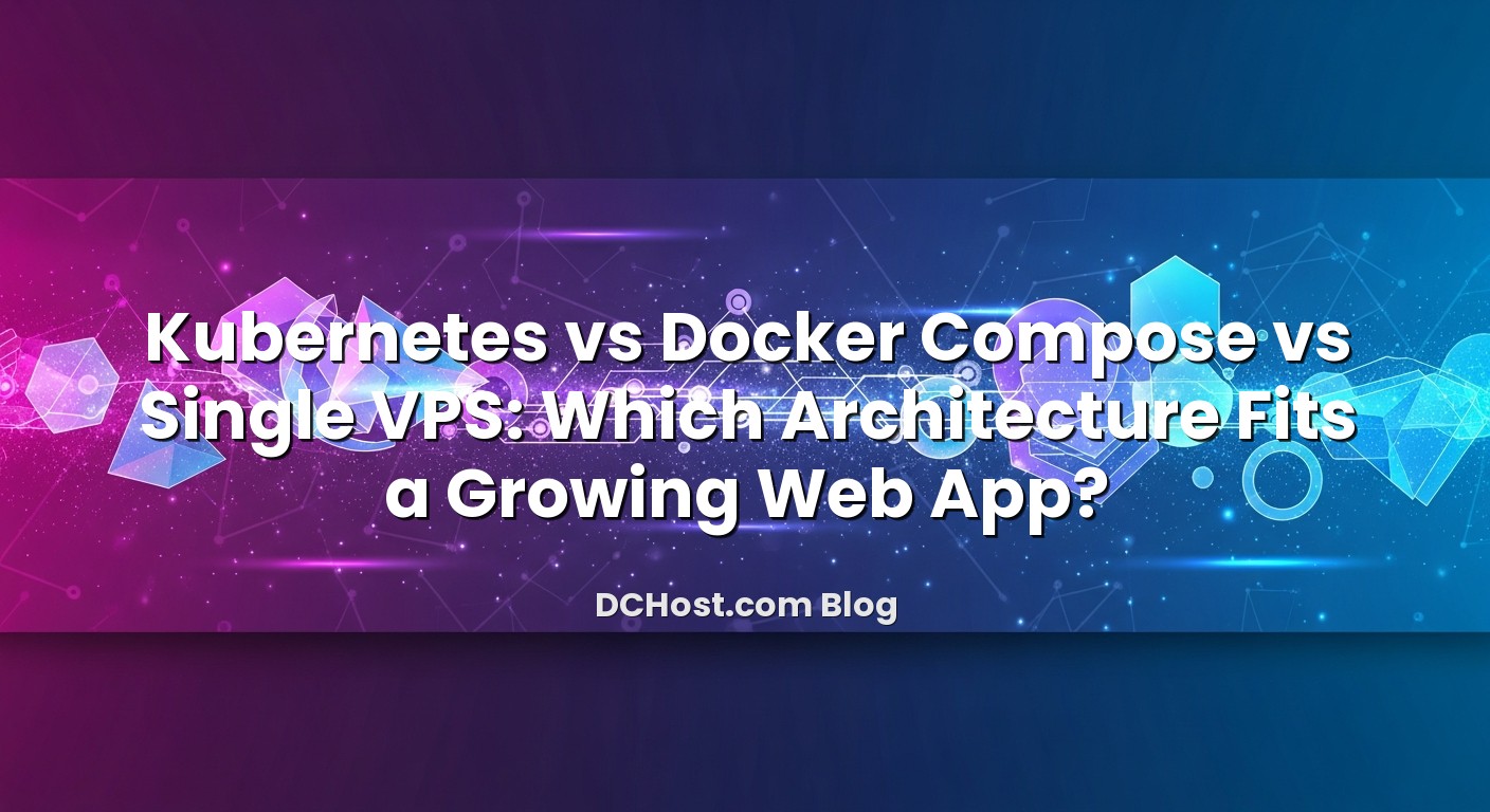 Illustration depicting Kubernetes vs Docker Compose vs Single VPS: Which Architecture Fits a Growing Web App? concept