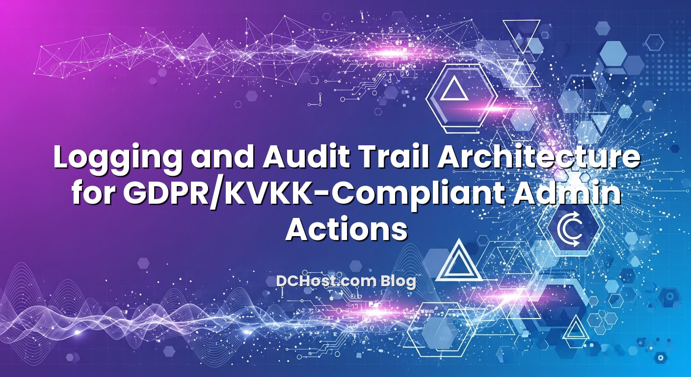 Visual representation of Logging and Audit Trail Architecture for GDPR/KVKK‑Compliant Admin Actions