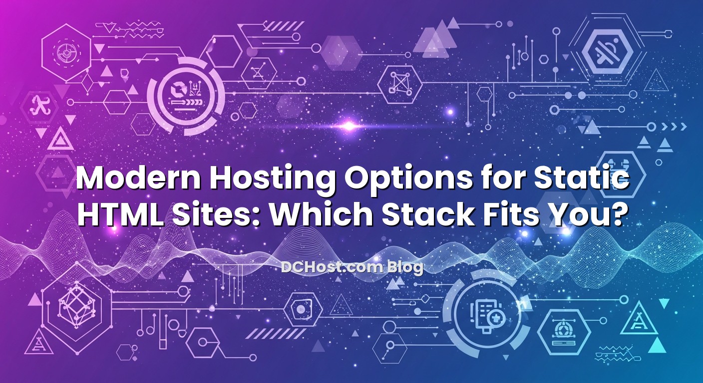 Infographic explaining Modern Hosting Options for Static HTML Sites: Which Stack Fits You?