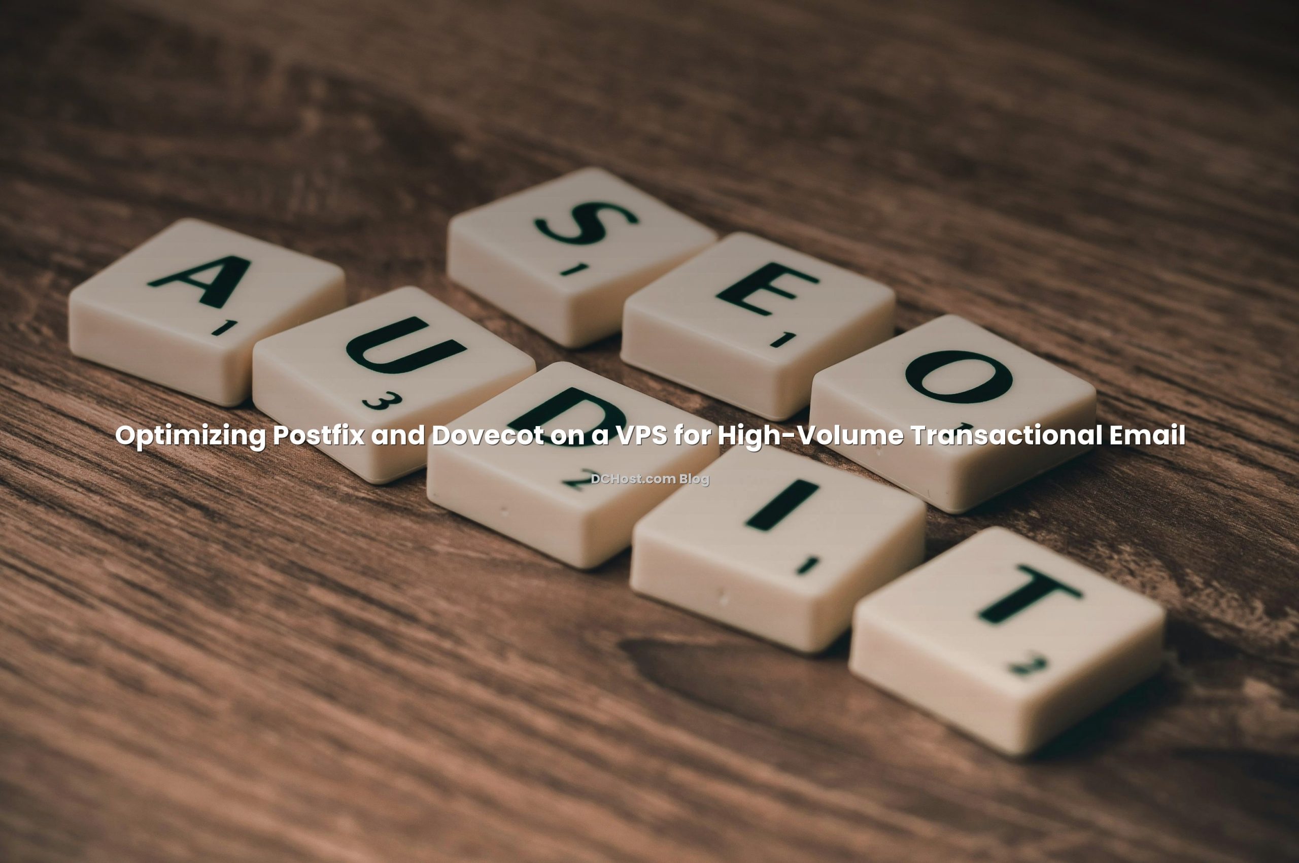 Illustration depicting Optimizing Postfix and Dovecot on a VPS for High‑Volume Transactional Email concept