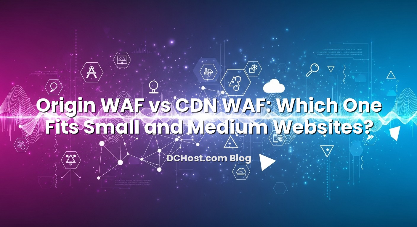 Illustration depicting Origin WAF vs CDN WAF: Which One Fits Small and Medium Websites? concept