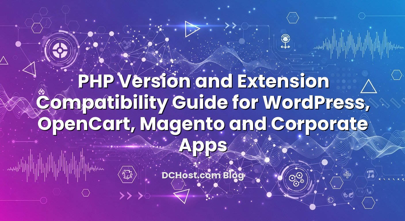 Informative image about PHP Version and Extension Compatibility Guide for WordPress, OpenCart, Magento and Corporate Apps