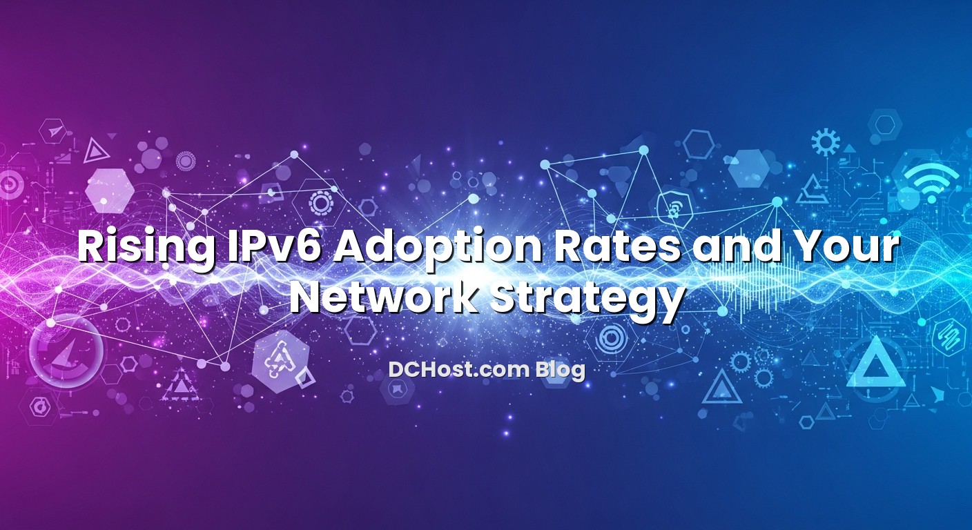 Illustration depicting Rising IPv6 Adoption Rates and Your Network Strategy concept