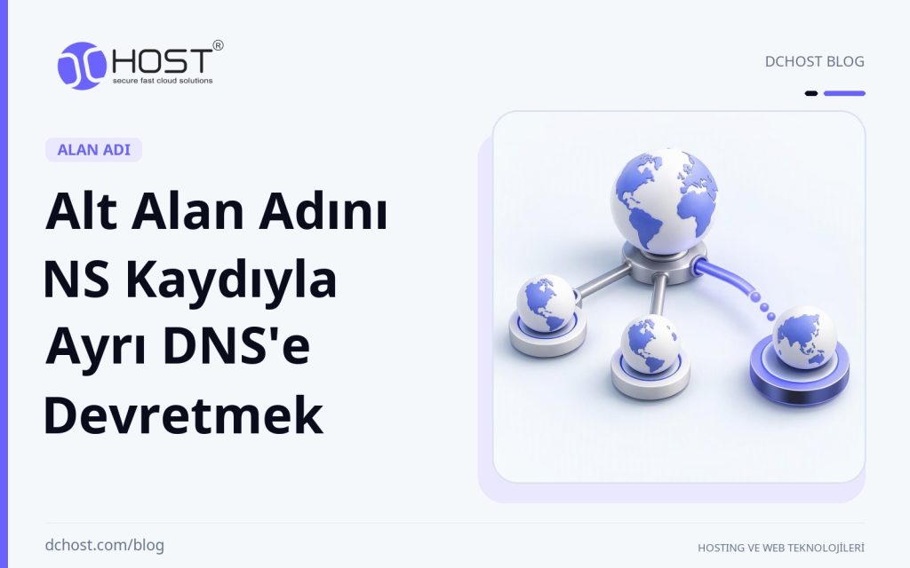DCHost rehberi: Alt Alan Adını NS Kaydıyla Ayrı DNS'e Devretmek. Seramik bir ağaç biçiminin tek dalı ayrı bir yuvarlak düğüme uzanırken diğer dalları ana gövdeye bağlı duruyor.